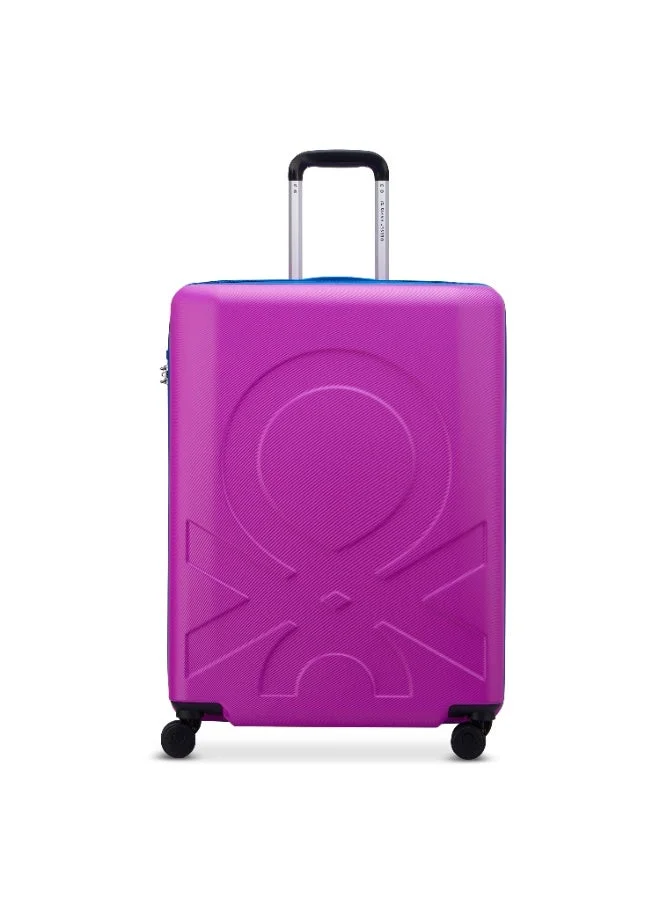 Delsey United Colors of Benetton By Delsey Fabrica  Hardside  70cm 4 Double Wheel  Trolley  Violet