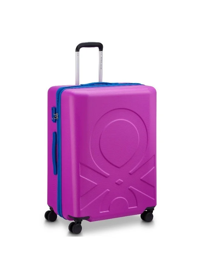 Delsey United Colors of Benetton By Delsey Fabrica  Hardside  70cm 4 Double Wheel  Trolley  Violet