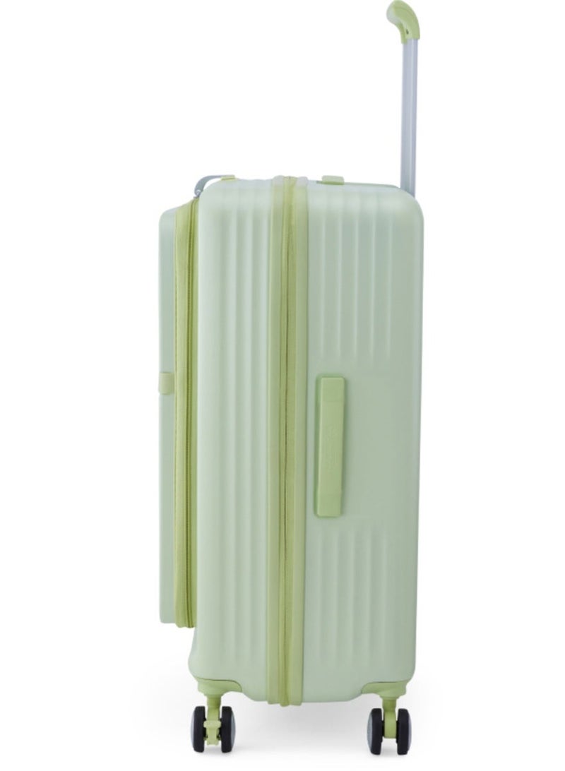 AMERICAN TOURISTER Trento + Suitcase, Check-In Size 68 cm / 25 inch, 4 Spinner Wheels, Hard Top, Polycarbonate, Matcha|2 In 1 Optimov™ Shock Absorbing Wheels|Book Opening|Expandable|TSA Lock|Waterproof Section - 3 Years International Warranty - Image 3