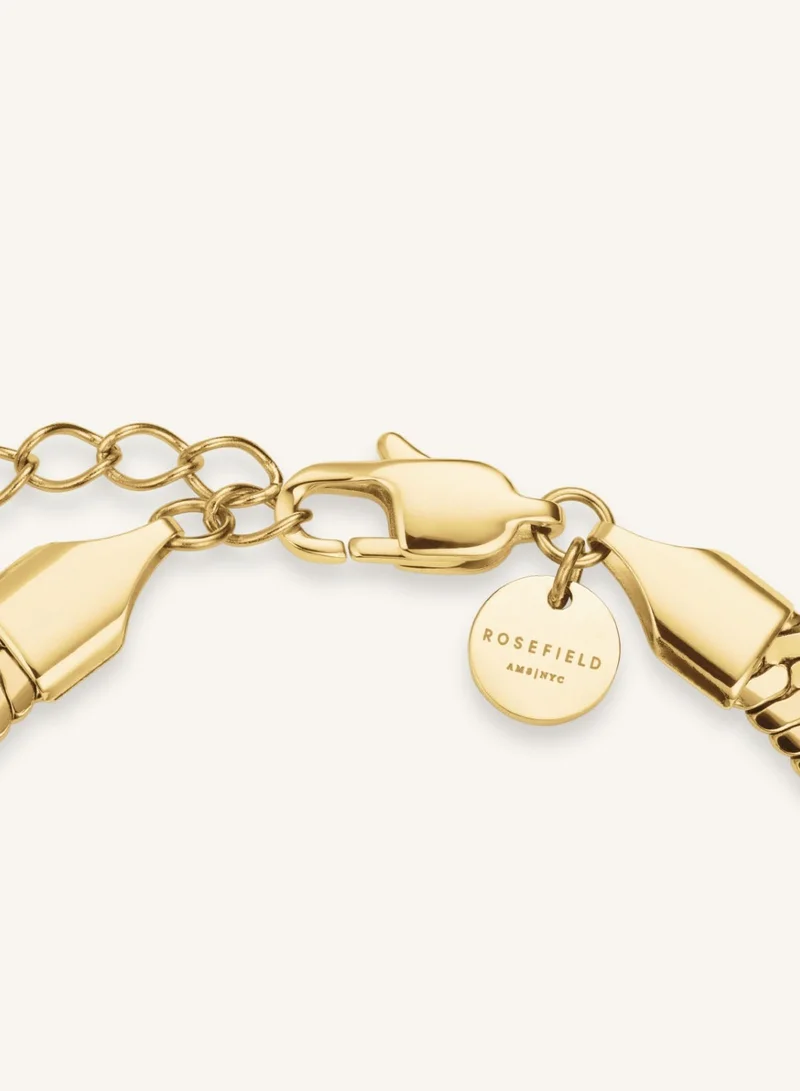Rosefield  Crystal Snake Chain Bracelet, Gold Plated for Women | Best Price UAE