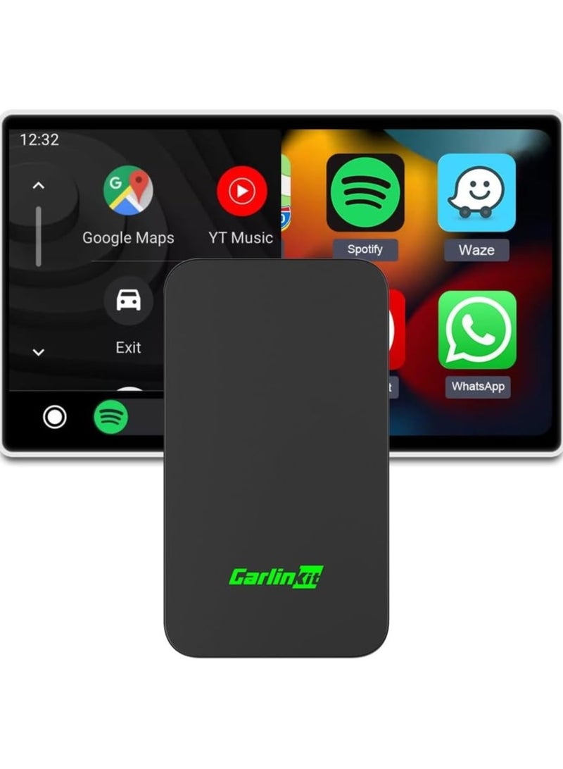 كار لينكيت CarlinKit 5.0 محول CarPlay لاسلكي صغير - يحوّل CarPlay السلكي إلى لاسلكي - يدعم Android Auto - WiFi 5G وBluetooth - اتصال تلقائي وتحديث FOTA - Image 1