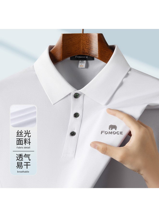 Fomoce men's Business Casual Short-sleeve Polo Shirt - Image 2