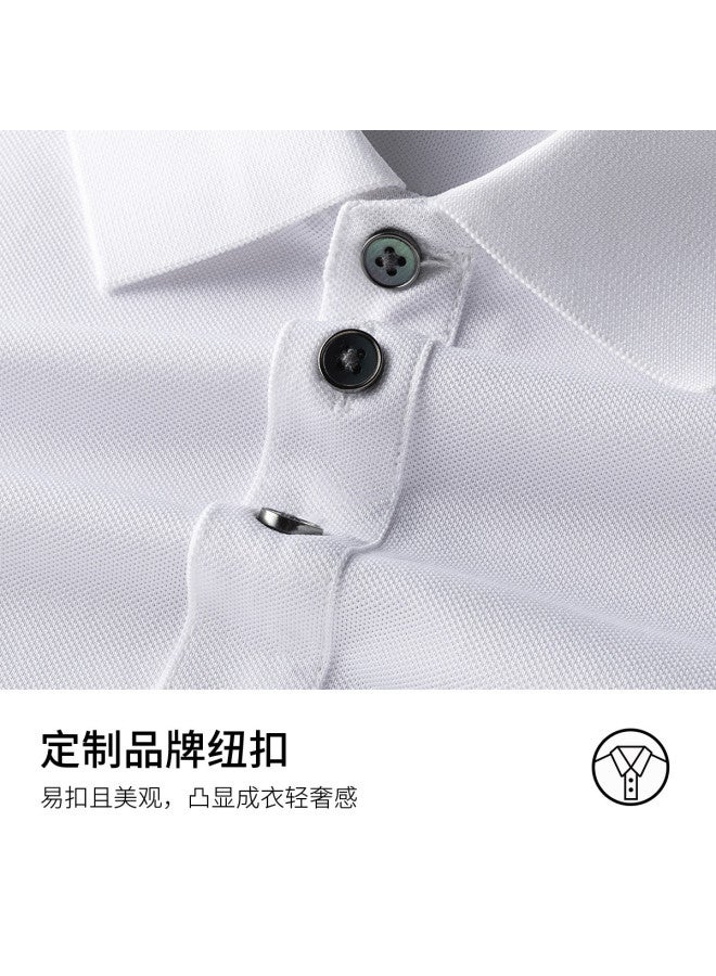 Fomoce men's Business Casual Short-sleeve Polo Shirt - Image 4