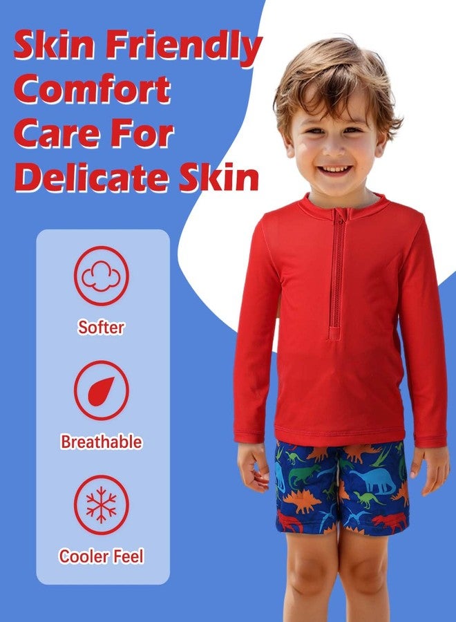 ALVABABY Long Sleeve Rashguards, Baby/Toddler Boys' Rash Guard Sets,Boy Swimsuit UPF 50+ Sun Protection Two Piece Bathing Suit ST-R03-2-3T - Image 3