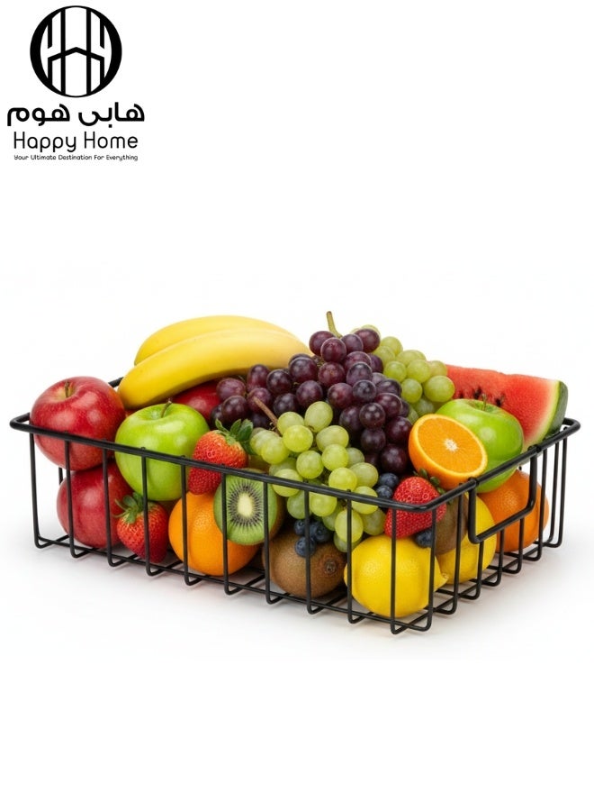 Happy Home Fruit basket, modern design for serving fruits and sweets and storing vegetables - ideal for storage and organization in the kitchen or on the dining table - easy to clean, large capacity for parties and occasions - size 29 x 18 cm - Image 1