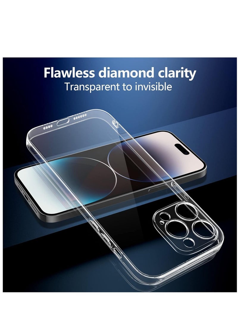 Raxoom Premium Clear Case Compatible with iPhone 14 Pro Back Cover With Full Camera Lens Coverage, Anti-Yellowing & Slim Case - Image 3