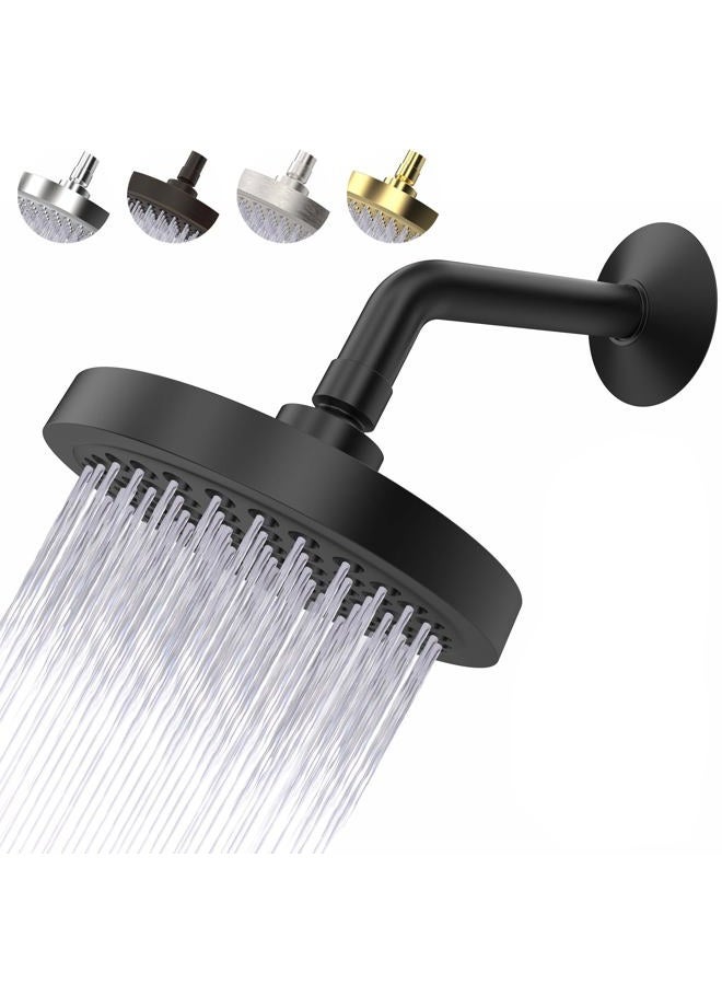 CircleSplash High Pressure Shower Head - Black Shower Head - 2.5 GPM and Removable Restrictor - Great Universal Replacement for your Bathroom (Matte Black Finish) - Image 1