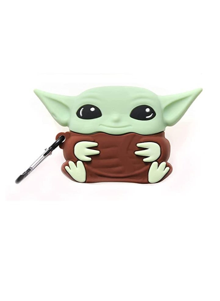 Upgrade Cover for Airpods Pro 2 2022 Launch Case, Triple Layer Protective Liquid Silicone Case for AirPods Pro 2nd Gen (Baby Yoda) - Image 4