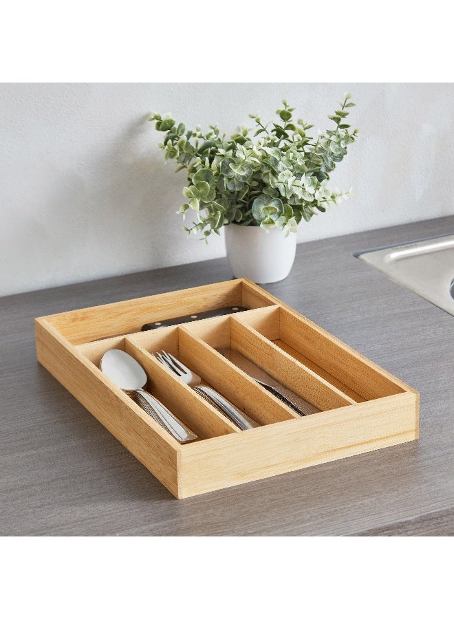 Home Box Bamboo Cutlery Tray 33x4.5x23 cm - Image 1