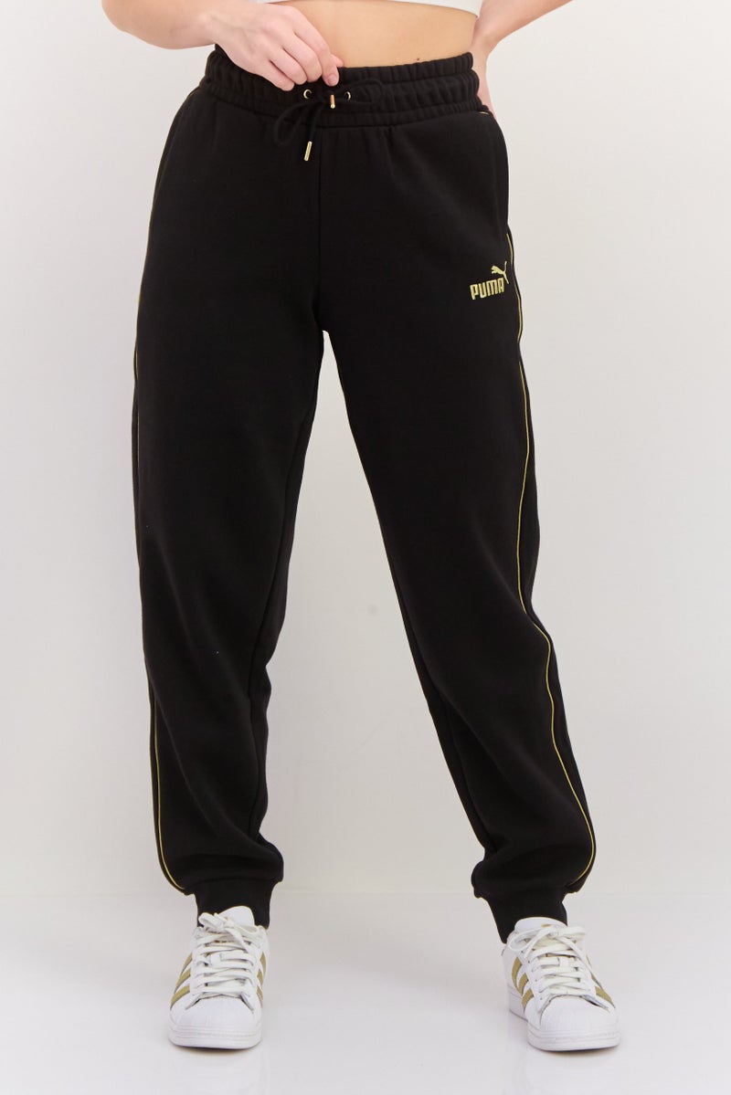 PUMA Women Sportswear Fit Brand Logo Training Sweatpants, Black  - Image 1