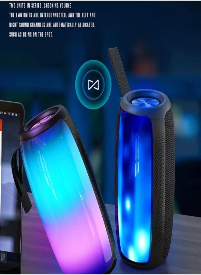 HOPESTAR Portable Bluetooth Speaker FM radio mod waterproof IPX6 stereo subwoofer TWS RGB boombox  - Image 3