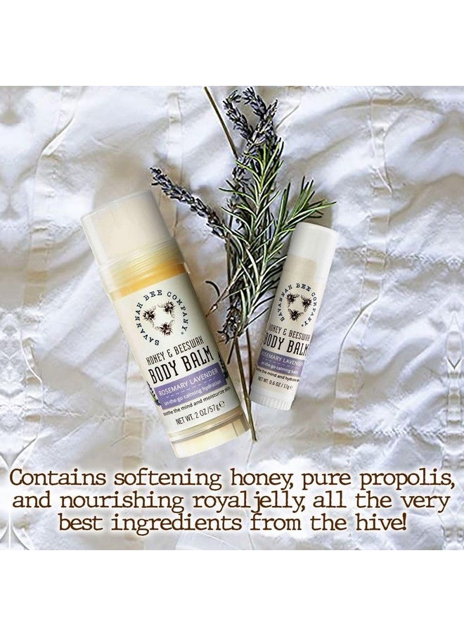 Savannah Bee Company Rosemary Lavender Body Balm - Deep Moisturizing Mess Free Body Balm 