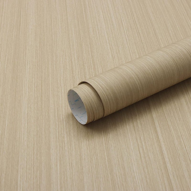 AMAZBIRD AMAZBIRD Self Adhesive Thick Wood Vinyl Shelf Cabinets Liner Furniture Paper Wallpaper for Walls Kitchen Cabinets Shelves Table Countertop 24 X 48 Inch Light Oak 