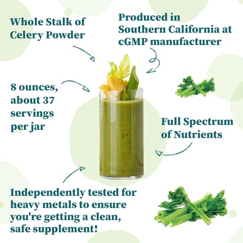 Nature Restore Whole Celery Powder, Entire Celery Stalk with Fiber, Non-GMO, Gluten Free, Full Spectrum Nutrients, 37 Servings, 8 Ounces - Image 5