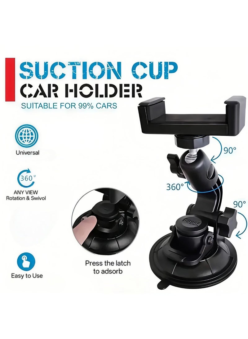 Car suction cup phone holder, 5KG load-bearing, TPU biomimetic suction cup, adjustable horizontally and vertically, stable and not falling off, compatible with iPhone and Android - Image 1
