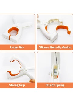 Oasisgalore 8Pcs Clothes Pins Pegs, Beach Towel Clips Towel Holder Clips Windproof Clothes Clips for Hanging Clothes  - Image 4