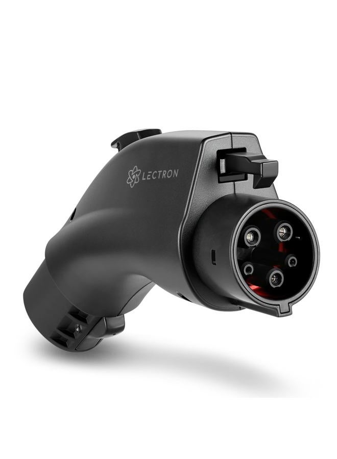 Lectron NACS to J1772 EV Charging Adapter - Compatible with Tesla Wall Connectors, Destination Chargers, & Mobile Connectors (80A, 250V) - for J1772 Electric Vehicles - UL 2252 Certified (Black) - Image 1