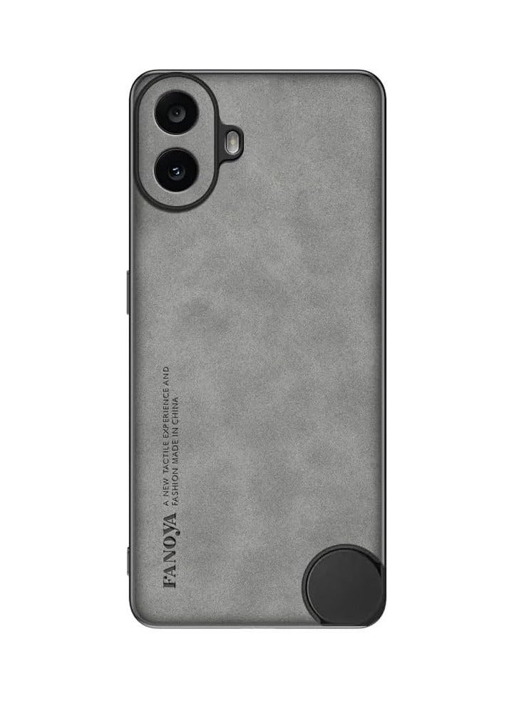 General Phone Case Compatible with Nothing CMF Phone 1, Vegan Leather Case Matte Silicone Bumper Fingerprint Resistant Shockproof Protective Back Case CMF Phone 1 5G  - Image 1