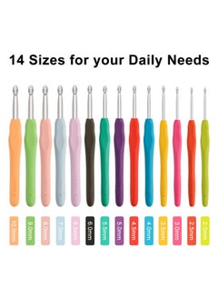 14 Piece Crochet Hooks Set Crochet Hooks For Beginners Adults Soft Grip Crochet Needles Tools With Storage Case，Ergonomic Crochet Hooks For Arthritic Hands - pzsku/Z1D493BB0150BC2F69CCAZ/45/_/1724480117/1de4bc1f-e780-4a35-8711-d24ee01c817a