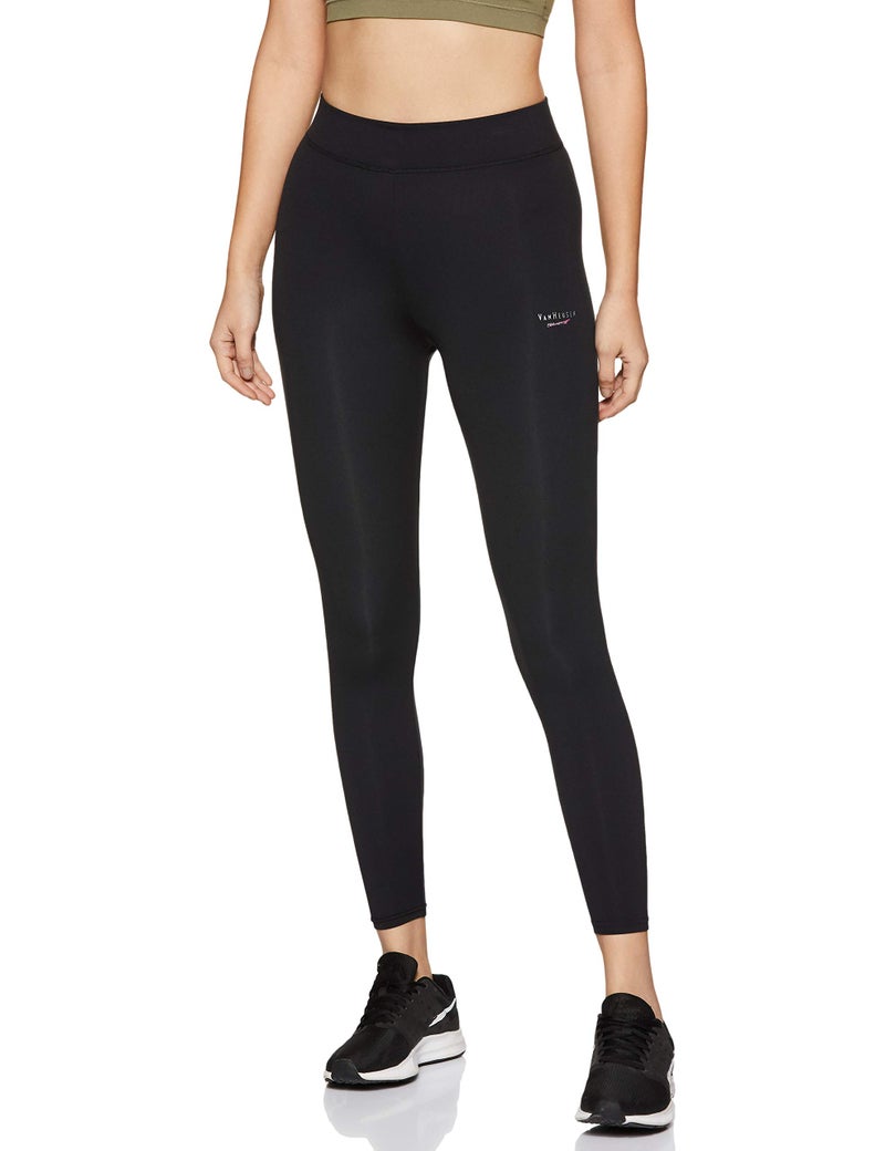 Van Heusen Proactive Women Tights - Polyamide Elastane - Snug Fit, High Stretch, Moisture Wicking_88308_Black_S, High Rise - Image 5