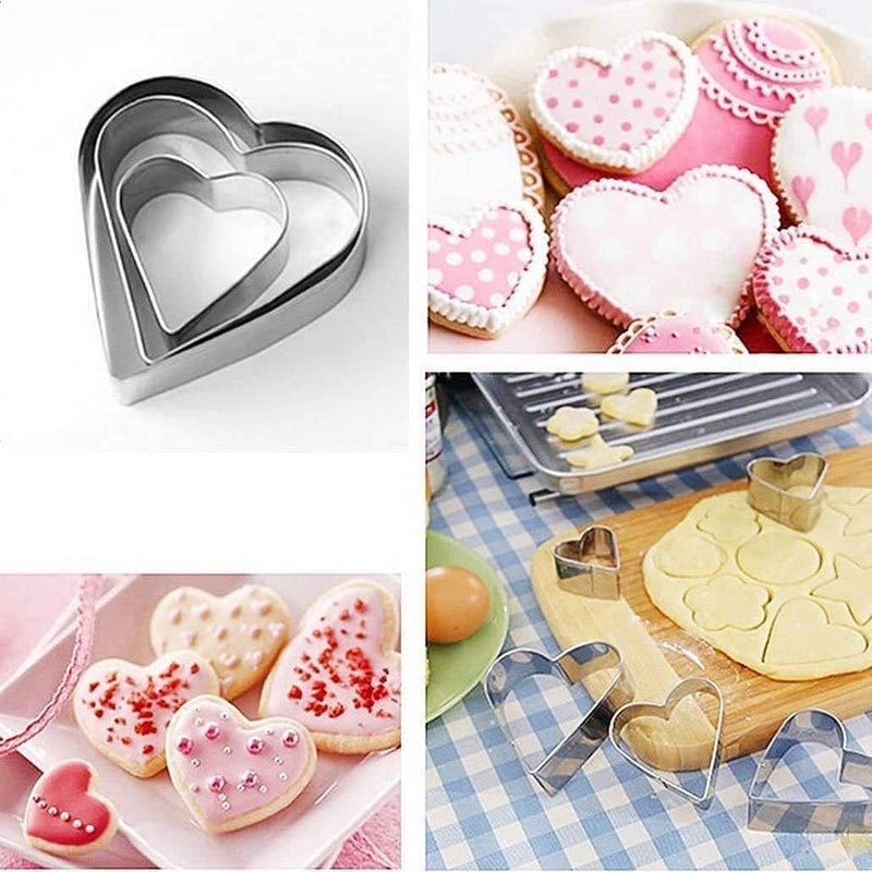 Cookie Cutter Set Stainless Steel 12 Shapes Biscuit Molds Baking Tools for Kids and Adults Durable Rustproof Pastry Cutters Easy to Clean for Cookies Fondant and Dough - Image 2