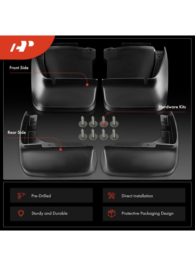 A-Premium مجموعة A-Premium من 4 قطع واقيات الطين مع ملحقات الأجهزة متوافقة مع هوندا أكورد 2003-2007، سيدان فقط، أمامية وخلفية (جانب السائق والراكب)  - Image 2