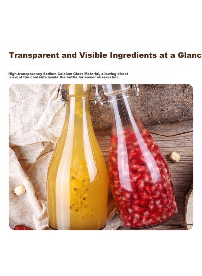 Scybe Infusion Bottle, Empty Bottle For Infusing Liquor, Plum Wine And Juice Storage Bottle, Sealed Wine Bottle, Wen Dun 500Ml, 2 Pieces - Image 2