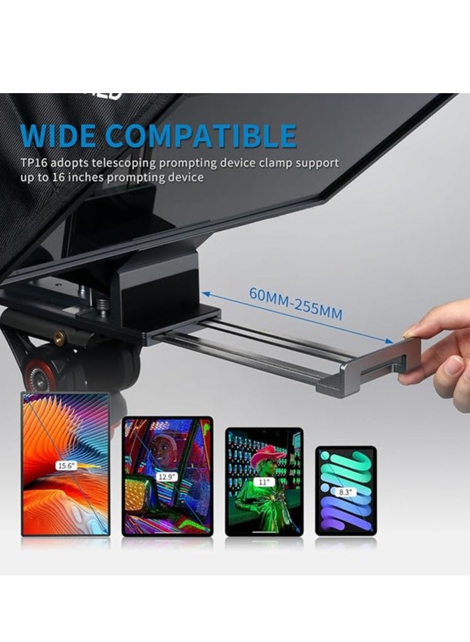 فيل وورلد جهاز عرض FEELWORLD TP16 القابل للطي مقاس 16 بوصة لأجهزة الكمبيوتر اللوحية التي يصل حجمها إلى 16 بوصة، موجه أفقي ورأسي للبث المباشر للمقابلات والكلام والتدريس عبر الإنترنت ومدون الفيديو مع تطبيق للتحكم عن بعد وحقيبة حمل - Image 5