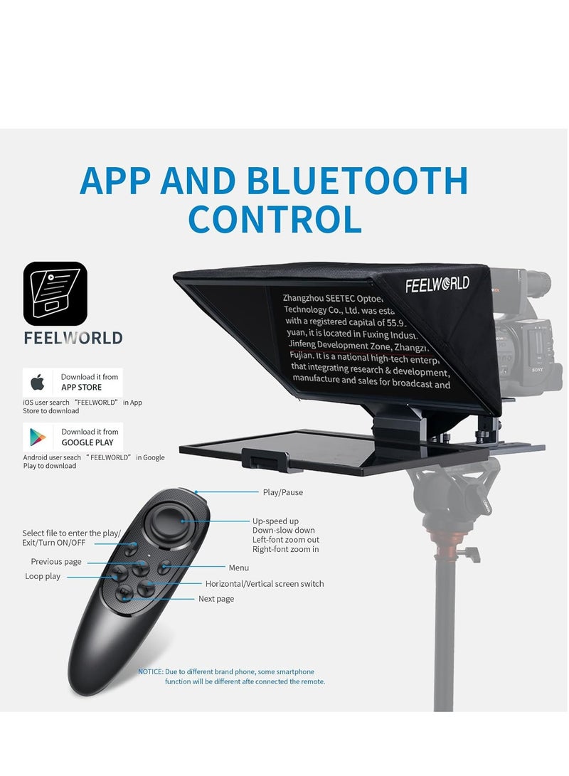 فيل وورلد جهاز عرض FEELWORLD TP16 القابل للطي مقاس 16 بوصة لأجهزة الكمبيوتر اللوحية التي يصل حجمها إلى 16 بوصة، موجه أفقي ورأسي للبث المباشر للمقابلات والكلام والتدريس عبر الإنترنت ومدون الفيديو مع تطبيق للتحكم عن بعد وحقيبة حمل - Image 2