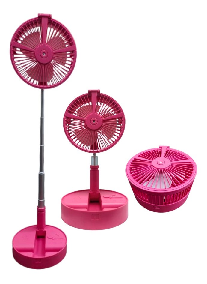 DOCKCASE Portable Folding Hydrating Fan USB Electric Fan Multifunctional Humidifying Water Fan Rechargable Desk Floor Fan with Night Light  - Image 2