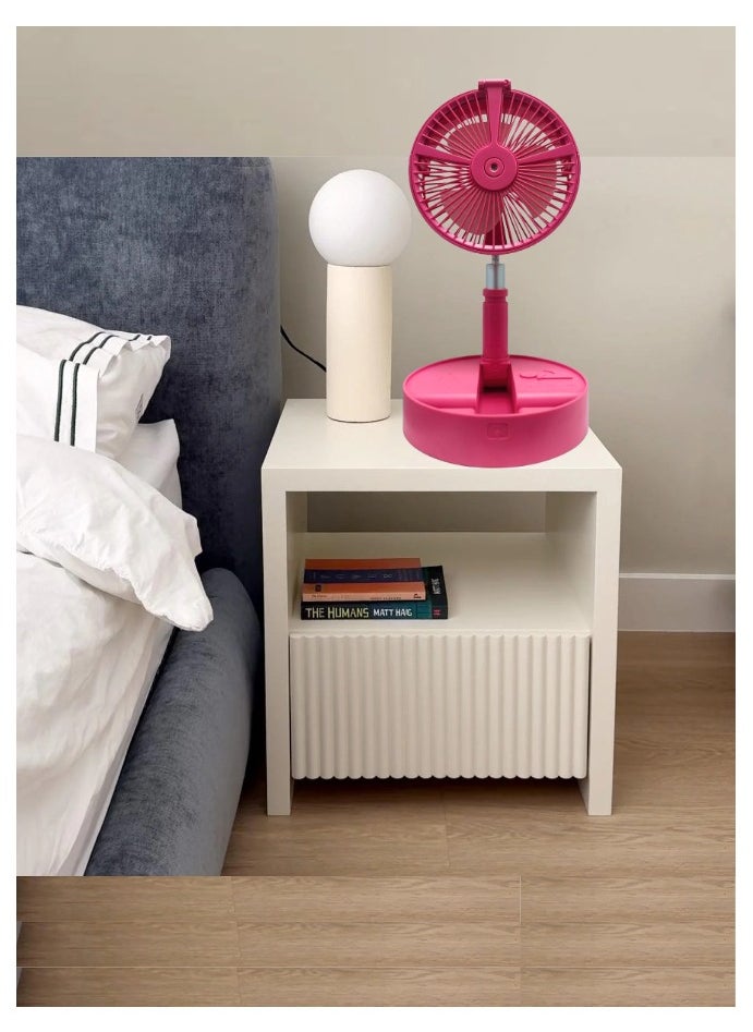 DOCKCASE Portable Folding Hydrating Fan USB Electric Fan Multifunctional Humidifying Water Fan Rechargable Desk Floor Fan with Night Light  - Image 4