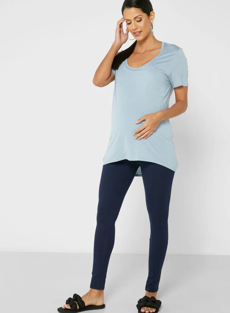 RIVER ISLAND V-Neck Knitted 2 T-Shirt Set