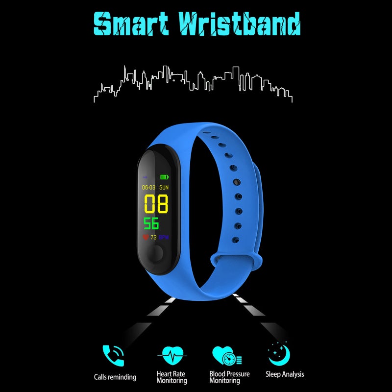 M3 Smart Bracelet Sports Wristband 0.96'' LCD Single-touch Screen Sleep/Heart Rate/Blood Pressure Monitor Message/Call/Sedentary Reminder Micro USB Charging Compatible with Android iOS - Image 5