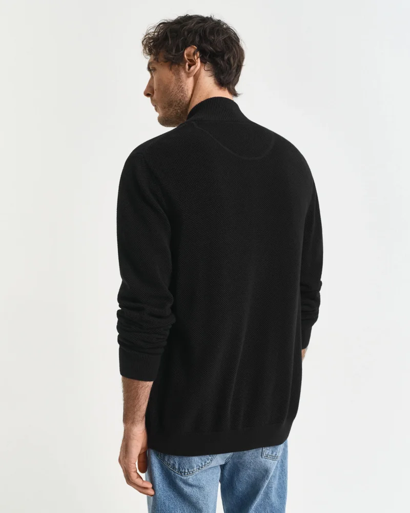 GANT Gant Cotton Piqué Zip Cardigan