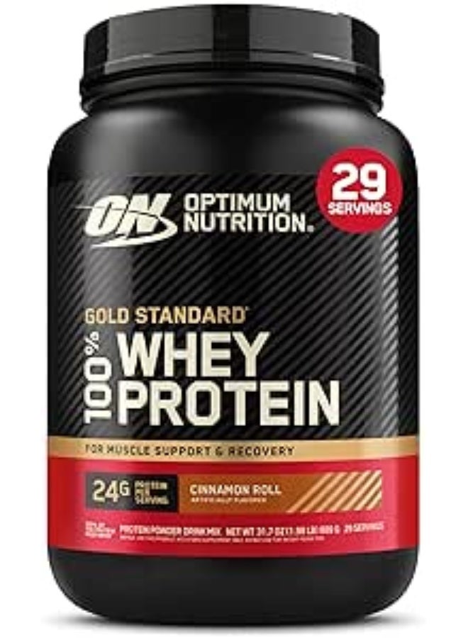 Optimum Nutrition 100% Whey Protein Powder 24 Grams of Protein For Muscle Support 1.99 Lbs 29 Servings 900 Grams - Image 1