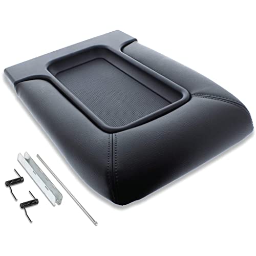 EcoAuto Center Console Lid Replacement Kit for 99-07 Silverado, Avalanche, Suburban, Sierra, Yukon - Replaces OEM 19127364, 19127365, 19127366 (Dark Gray) - Image 1