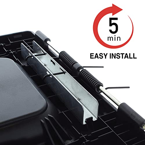 EcoAuto Center Console Lid Replacement Kit for 99-07 Silverado, Avalanche, Suburban, Sierra, Yukon - Replaces OEM 19127364, 19127365, 19127366 (Dark Gray) - Image 4