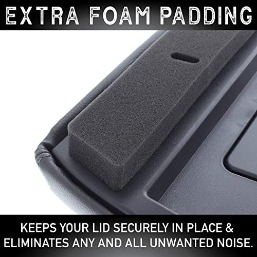 EcoAuto Center Console Lid Replacement Kit for 99-07 Silverado, Avalanche, Suburban, Sierra, Yukon - Replaces OEM 19127364, 19127365, 19127366 (Dark Gray) - Image 5