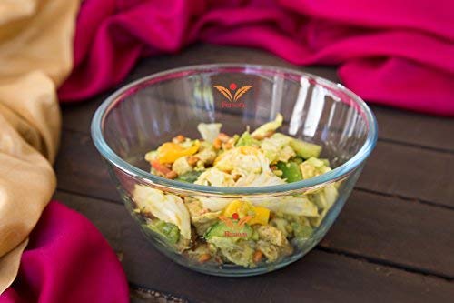Femora Borosilicate Glass Mixing Bowl, Microwave Safe Bowl, Oven Safe, 700 ML, Pack of 1 - Image 1