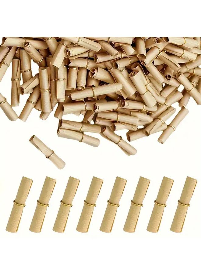 Multicolour Mini Vintage Scroll Paper With Metal Caps 300 Pack Writable DIY For Invitations - Image 1