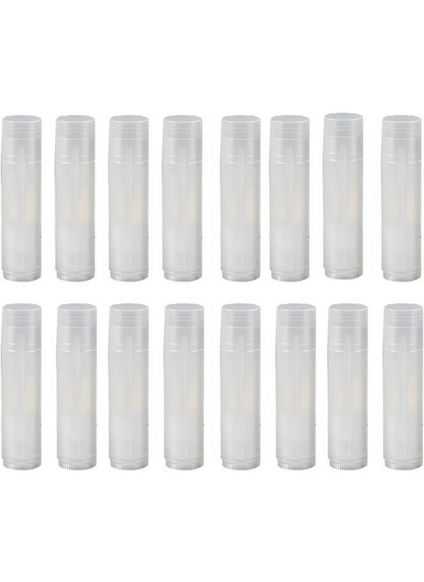 5Ml Plastic Empty Lipstick Tubes Clear Lip Balm Containers Rotating Type Plastic Refill Lip Balm Tube With Cappack Of 50