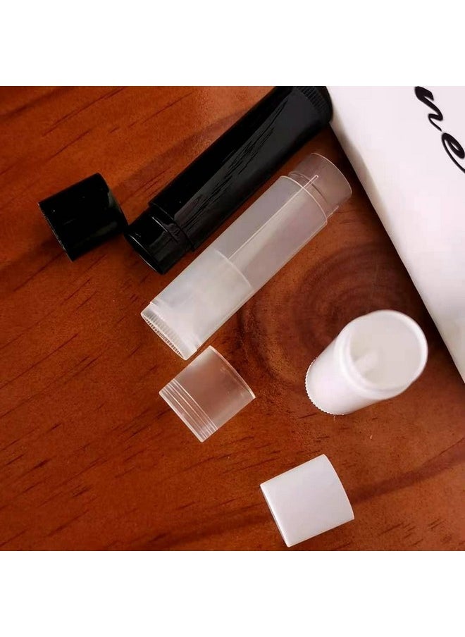 BesYouSel 5Ml Plastic Empty Lipstick Tubes Clear Lip Balm Containers Rotating Type Plastic Refill Lip Balm Tube With Cappack Of 50  - Image 3