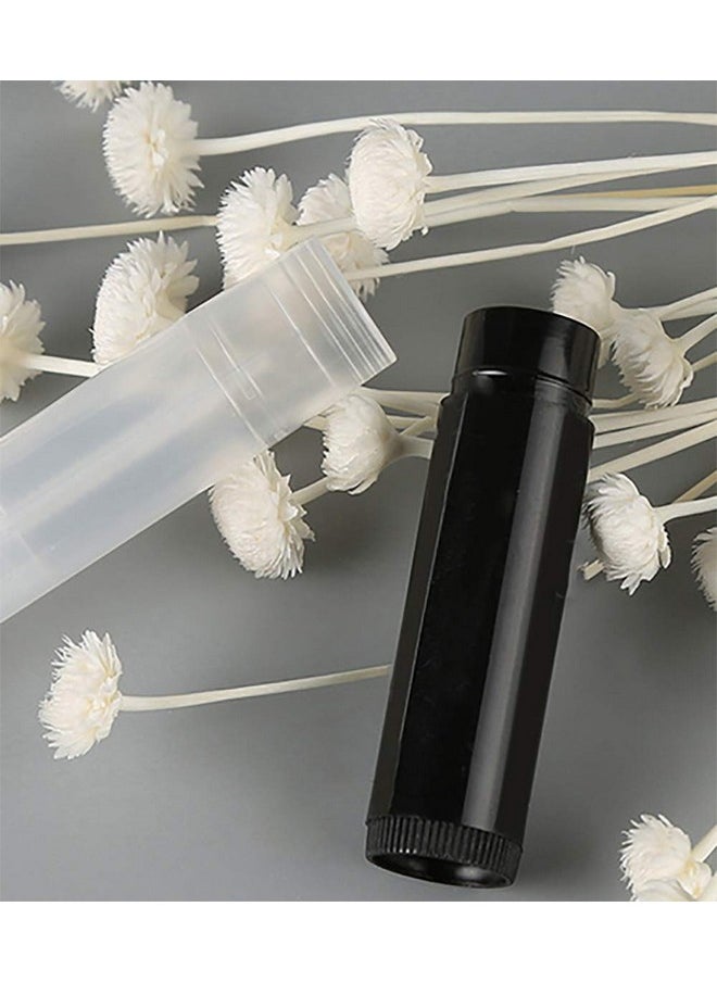 BesYouSel 5Ml Plastic Empty Lipstick Tubes Clear Lip Balm Containers Rotating Type Plastic Refill Lip Balm Tube With Cappack Of 50  - Image 4