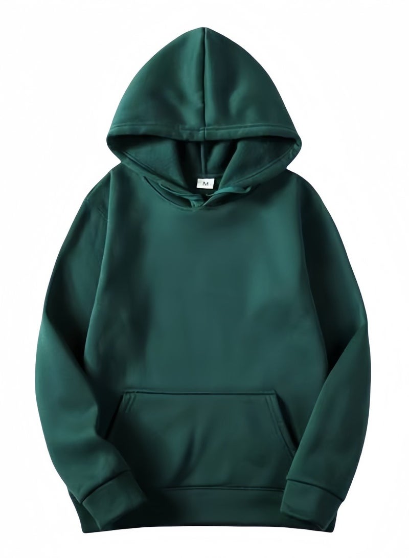 KUYING New Pullover Hoodie Sports Solid Color Casual Sweatshirt  - Image 1