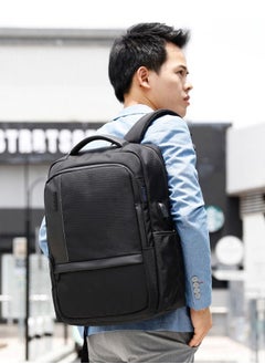 ARCTIC HUNTER B00120 15.6-Inch Casual Business Large Capacity Multi-Pockets USB Backpack Bag, Black  - Image 2