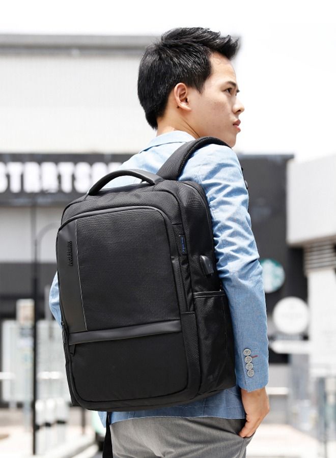 ARCTIC HUNTER B00120 15.6-Inch Casual Business Large Capacity Multi-Pockets USB Backpack Bag, Black  - Image 2