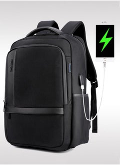 ARCTIC HUNTER B00120 15.6-Inch Casual Business Large Capacity Multi-Pockets USB Backpack Bag, Black  - Image 1