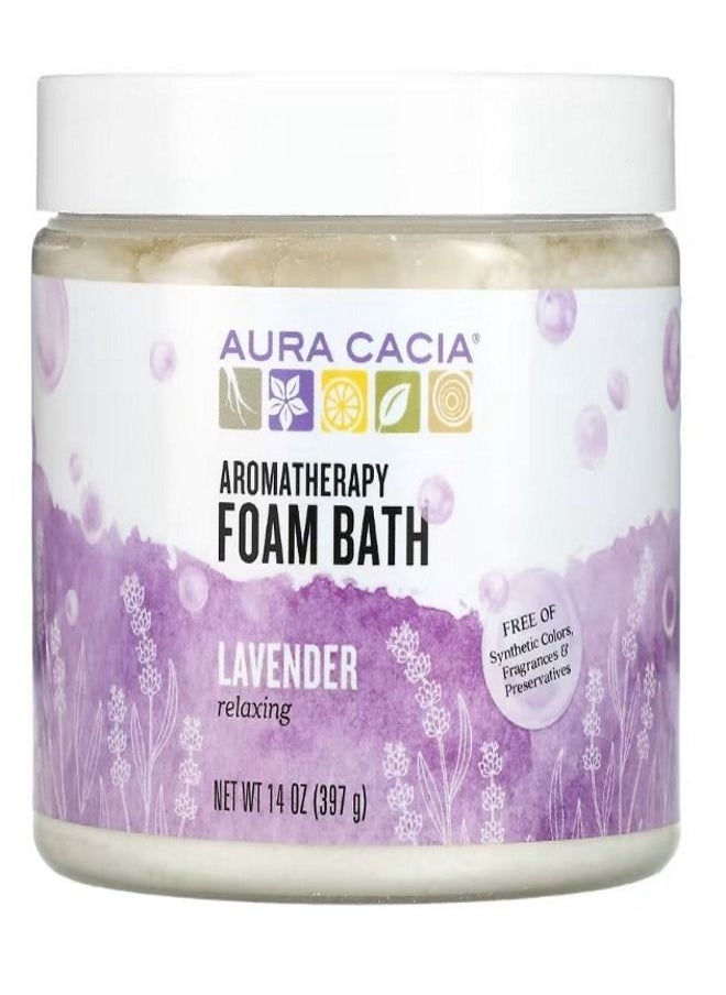 Aura Cacia Aromatherapy Foam Bath Relaxing Lavender 14 oz 397 g  - Image 1