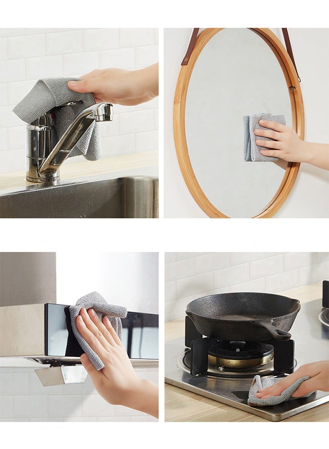 HOOPZOZA HOOZOZA 20 PCS Microfiber Cleaning Cloth with Box Reusable Magic Wipe Multi-Functional Dish Washing Towel Cleaning Rag Car Glass Windows Strong Cleaning Home Kitchen - Image 3