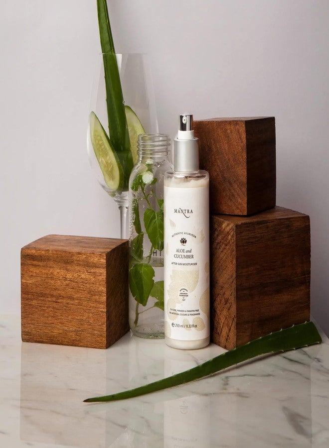 Mantra Herbal Aloe And Cucumber After Sun Moisturiser - 250 ml | Soothes & Calms Skin from Sun Exposure | Exfoliates Black Heads & Unwanted Skin | Gives Instant Glow & Mild Granulated Scrub. - Image 3